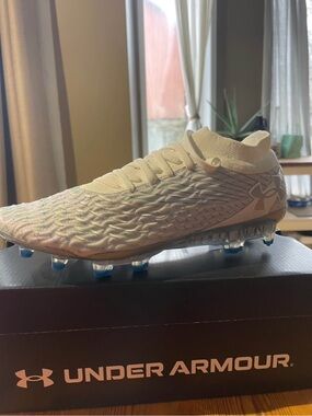 Under Armour White Iridescent Cleats